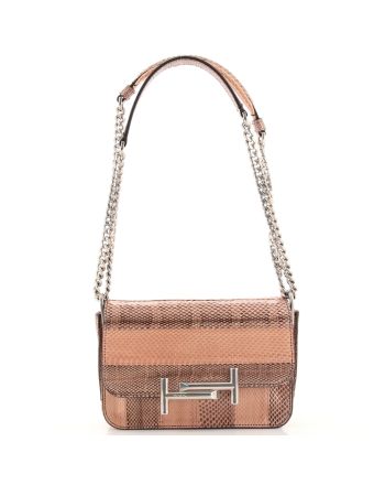 Double T Crossbody Bag Python Mini