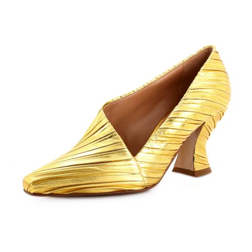 Women's Folded Almond Pumps Lame